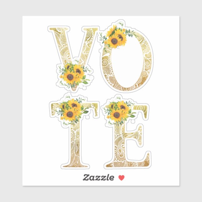 Gold Sunflowers Vote (Sheet)