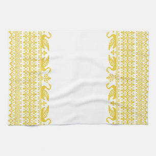 Gold Swans Kitchen Towel