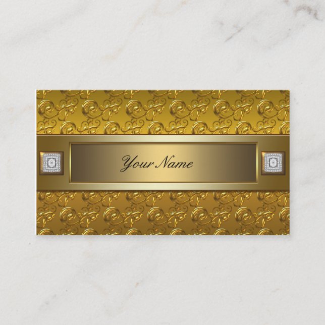 Gold Swirl Business Card (Front)