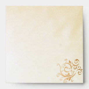 Gold Swirl Envelope-Square Envelopes