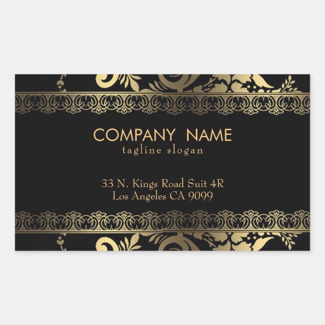 Gold Swirl Lace Sticker (Front)