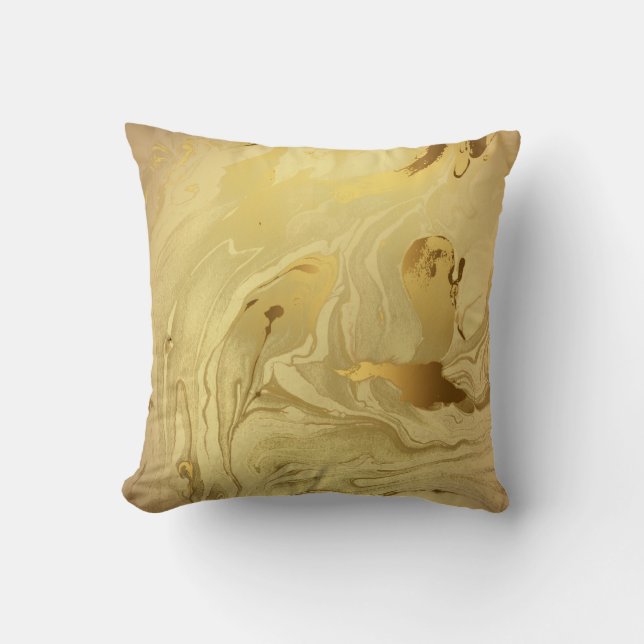 GOLD SWIRL MARBLE CUSHION (Front)