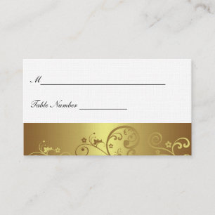 Gold Swirl Place Card
