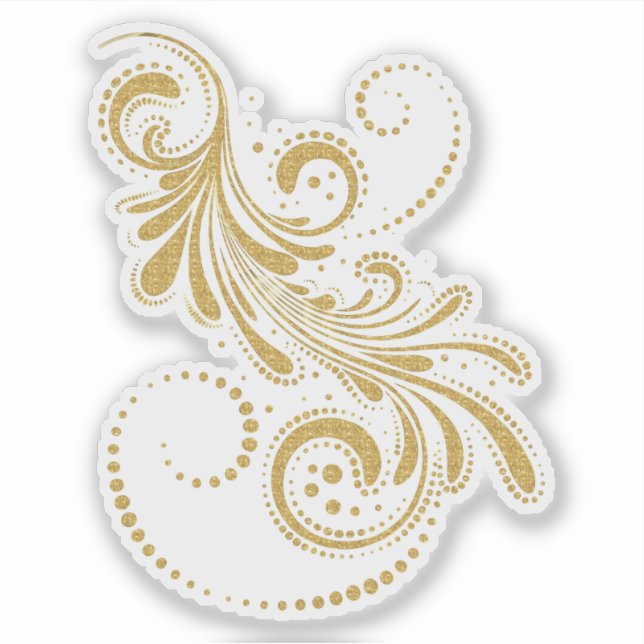 Gold swirl Sticker (Front)