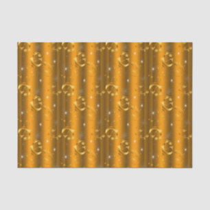 Gold Swirls and Stars Luxurious Christmas Tissue Paper