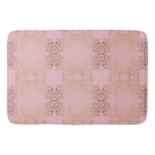 Gold Swirls Arabesque Bath Mat