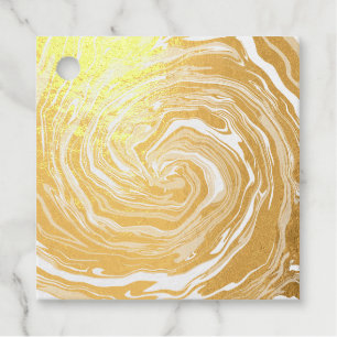 Gold Swirls Foil To and From Favour Tags