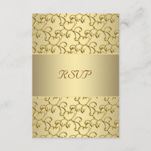 Gold Swirls Gold 50th Wedding Anniversary RSVP