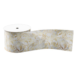 Gold Swirls Grosgrain Ribbon