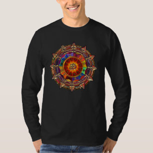 Gold Symbolic Sun Mandala T-Shirt
