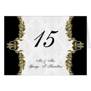 gold table seating card