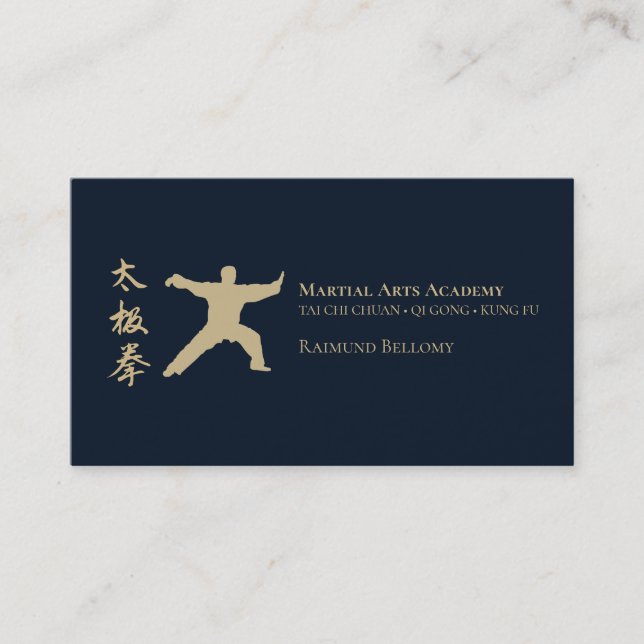 Gold Tai Chi Business Card (Front)