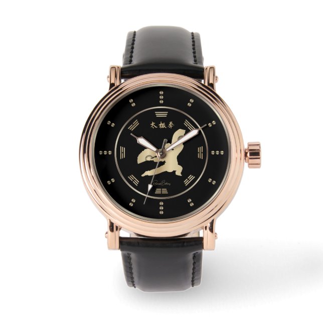 Gold Tai Chi Fan Luxury  Watch (Front)