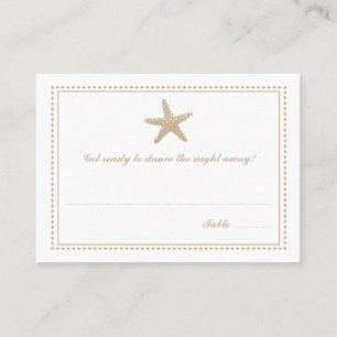 Gold Tan Graceful Starfish Seating Escort Card