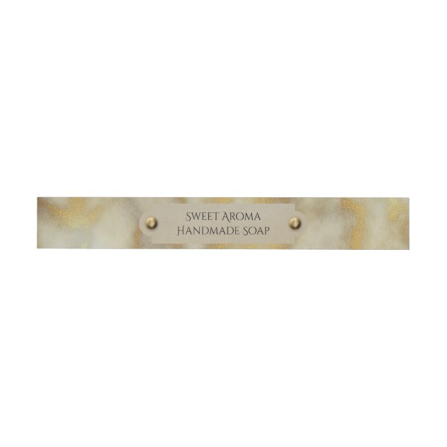 Gold & Tan Marble Wraparound Address Label (Individual)