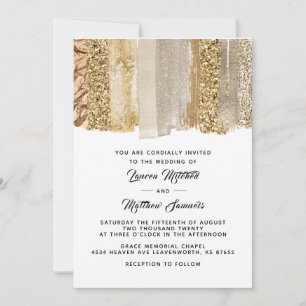 Gold Tape Wedding Invitation