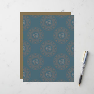 Gold Tapestry Rococo Polka Dot Mandala Scrapbook
