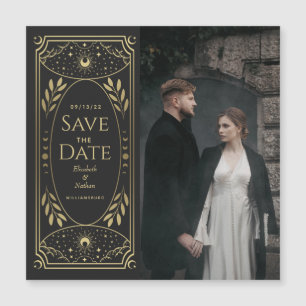 Gold Tarot Card Photo Save the Date