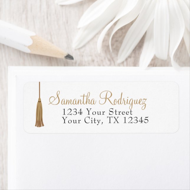 Gold Tassel Graduation Label (Insitu)