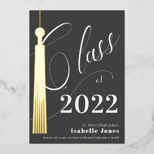 Gold Tassel Grey Graduation