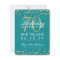 Gold Teal 70th Birthday Save Date Confetti
