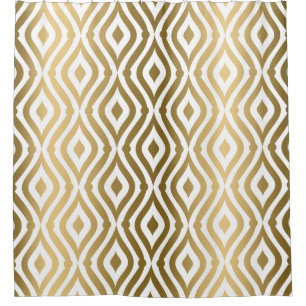 Gold Teardrops Geometric Pattern