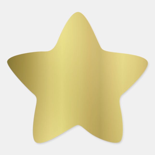Gold Template Back Customize Star Sticker (Front)
