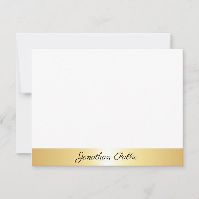 Gold Template Handwriting Script Text Name (Front)