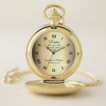 Gold Test Of Time Bride & Groom Wedding Pocket Watch<br><div class="desc">Test Of Time Bride Groom Wedding or Anniversary Pocket Watch</div>