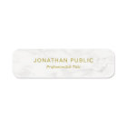 Gold Text White Marble Elegant Simple Template