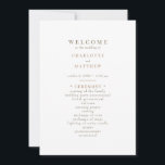 Gold text White Wedding Program<br><div class="desc">White and gold text Wedding program.</div>