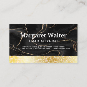 Gold Texture Black Ink Paint Background Business Card