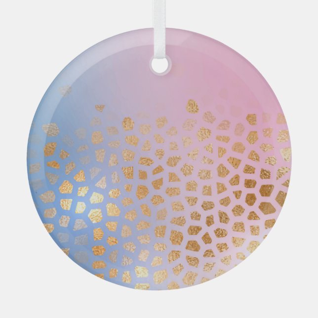 Gold texture: gradient abstract background glass ornament (Front)