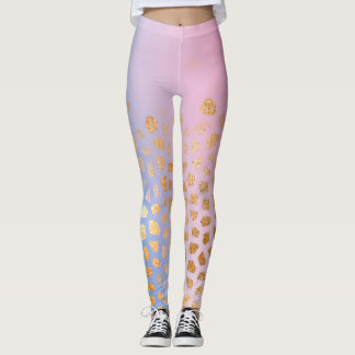 Gold texture: gradient abstract background leggings