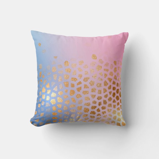 Gold texture: gradient abstract background throw pillow (Front)