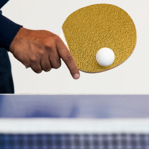 Gold Texture Ping Pong Paddle – Full Print Style