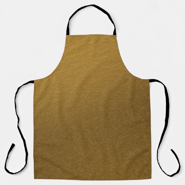 Gold texture shiny golden elegant apron (Front)