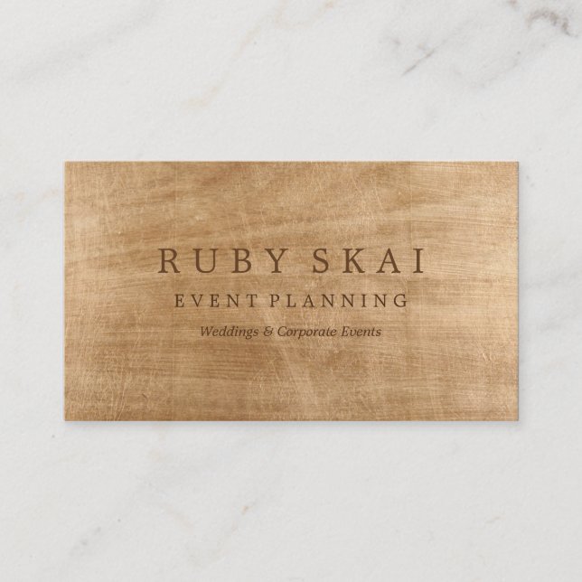 Gold Textured Architectural Business Card (Front)