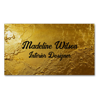 Gold Textured Magnetic Business Card
