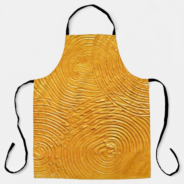 Gold textured surface,  golden background,  painti apron (Front)