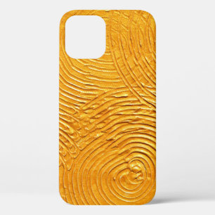 Gold textured surface, golden background, painti iPhone 12 case