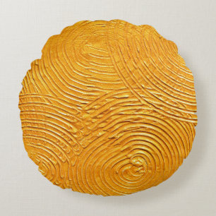 Gold textured surface,  golden background,  painti round pillow