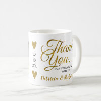 Gold Thank You Bride And Groom Wedding Photo