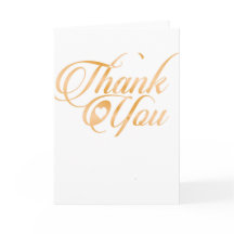 Gold Thank you Elegant typography script
