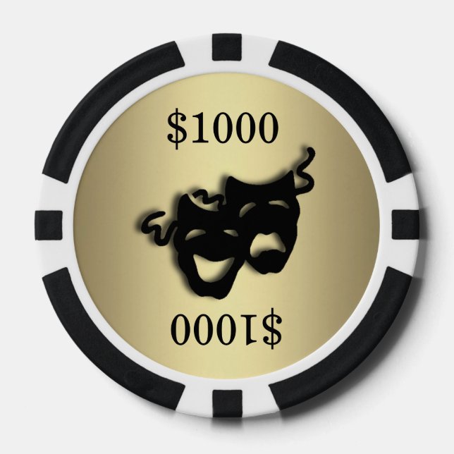 Gold Theatre Markers Poker Chips (Front)