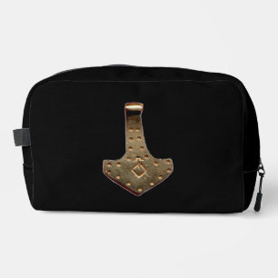 Gold Thor Hammer black dopp kit