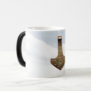 Gold Thor Hammer clouds morphing mug