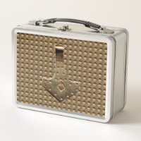 Gold Thor Hammer Gold Indent stainless lunchbox