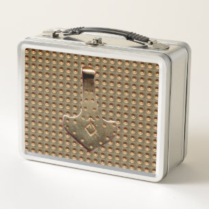 Gold Thor Hammer Gold Indent stainless lunchbox