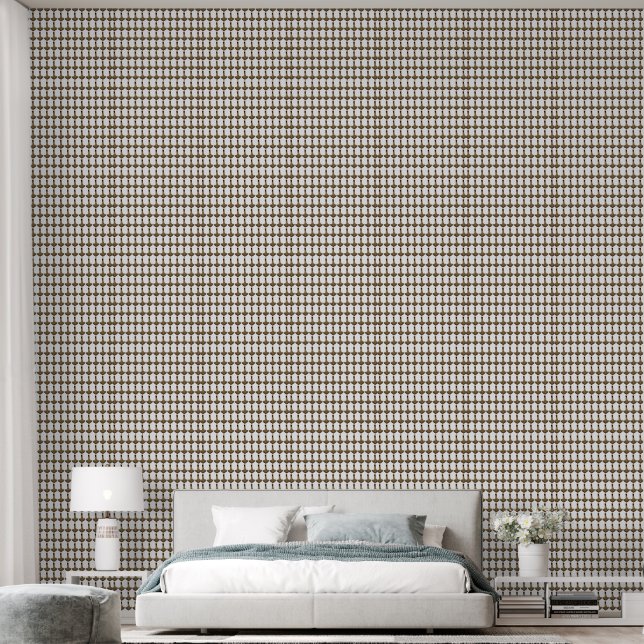 Gold Thor Hammer white textured vinyl wallpaper (Bedroom)